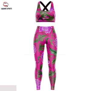 Ropa Deportiva de Pilates Personalizada de Alta Calidad, Ropa Deportiva de Gimnasio, Ropa Deportiva Cruzada de Cintura Alta, Ropa Deportiva para Mujer, Conjunto de Yoga - Product Image 1