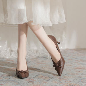 Peep Toe Platform <b>High</b> <b>Heels</b> Women's Stiletto <b>Pumps</b> Suede Upper Elegant for Wedding and Evening Women Casual Shoes - Product Image 3