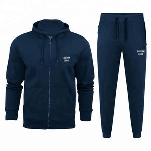 2026 Vente en gros sur mesure Survêtement décontracté d'hiver thermique uni pour homme en coton avec col polo et logo client - Product Image 5