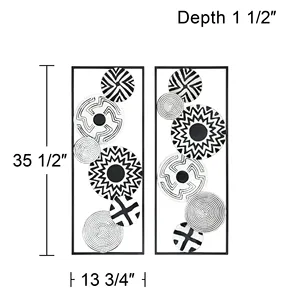 Diseño de retrato de escultura de pared de hierro grande Art Deco de alta calidad para la entrada del hogar y la decoración del vestíbulo del Hotel a granel - Product Image 6