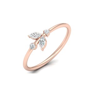 Avarta Jewellery 14k Rose Gold <b>Stack</b> Lab Grown Diamond <b>Ring</b> Band - Product Image 3