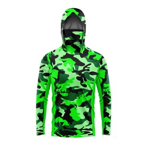 Personalizado bajo MOQ sublimación Impresión de secado rápido poliéster rendimiento pesca Sudadera con capucha UPF 50 camisa de pesca con capucha - Product Image 3