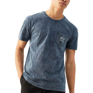 Venta Directa de Fábrica: Camisetas para Hombre con Lavado Ácido, Corte Holgado, Ligeras, Tallas Grandes, 100% Algodón - Product Image 1