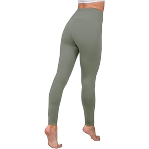 Leggings de yoga pour femmes, taille haute, couleur unie personnalisée, avec logo, taille légère, respirant, vêtements de sport pour la remise en forme - Product Image 5