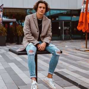 Jeans Men Pants Casual Cotton <b>Denim</b> <b>Trousers</b> Multi Pocket Cargo Jeans Men Add logo New Fashion <b>Denim</b> Customize - Product Image 2