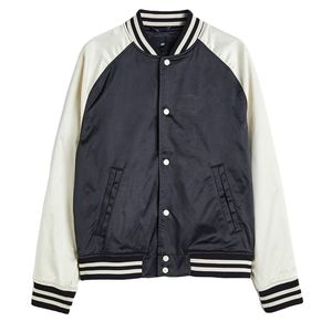 Veste en satin unisexe noir et blanc 2026 Vestes 2025 Vestes Vestes personnalisées Vestes d'école Vestes de soirée Nouvelle tendance de la mode Nouveau - Product Image 1
