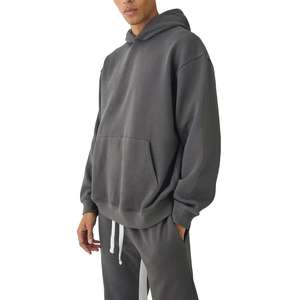 Conjunto de Chándal de Invierno Personalizado 100% Algodón, Lavado Ácido, Reversible, Ecológico, Pantalones Deportivos Acampanados, Sudadera con Capucha, Unisex, Muestra Gratis - Product Image 4