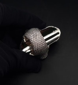 Moissanite แหวนแชมป์เพชร Iced Out Moissanite แหวนเครื่องประดับฮิปฮอปตัดที่ยอดเยี่ยมเพชรที่กําหนดเองของขวัญสําหรับเธอ - Product Image 4