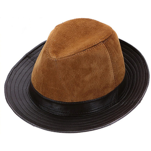 Nuevos Sombreros de Vaquero de Cuero de Oveja Genuino para Hombre, Estilo Moderno, Gorra de Cuero Natural Real en Oferta, Gorras de Cuero de Oveja Real - Product Image 5