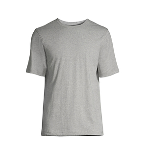 Camiseta de cuello de color plateado de secado rápido Supima de algodón Athletic Heather Core Blend Plain Solid Silver T Shirt - Product Image 4