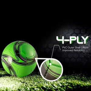 Balón de Fútbol de Alta Calidad con Diseño Personalizado, para Entrenamiento en Interiores y Exteriores, Juego en Equipo, Material de Cuero PU y PVC, para Partidos Escolares, Tamaños 3-5 - Product Image 5