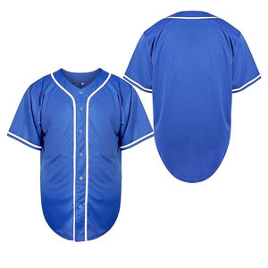 2026 Hoge Kwaliteit Gestikte Spandex/Katoen/Bamboe V-hals Plus Size Baseball Jersey voor Heren, Op Maat Gemaakt Team Baseball Kleding - Product Image 4