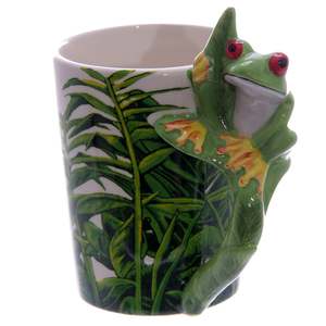 Novelty Frog Motif 3-D <b>Cup</b> Eco-Friendly Porcelain 400ml Hand Safe for Tea Milk Europe Cute Safe Customizable Packaging Accessory - Product Image 2