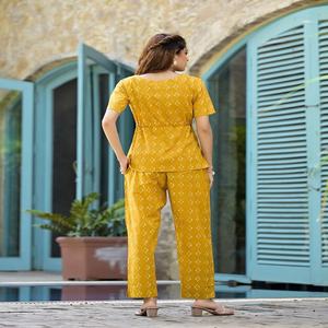 Conjunto de Pantalones Cortos Casuales Vintage de Dos Piezas con Estampado Personalizado para Mujer, Pantalones de Cintura Elástica con Manga Tres Cuartos, 100% Algodón, Verano - Product Image 6