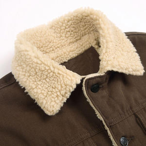 Veste en jean personnalisée en tissu polaire en coton uni pour homme, veste en jean respirante de luxe avec logo imprimé pour homme - Product Image 4