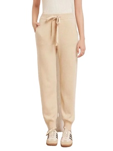 Pantalones de chándal deportivos informales de verano para mujer, versión coreana de punto de lana 100% con pierna pequeña y Parte delantera plana, pantalones de Cachemira de moda - Product Image 6