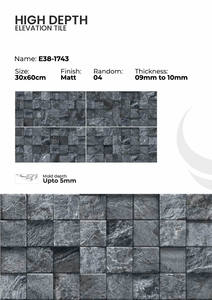 Carreaux muraux extérieurs en porcelaine 300x600mm Façade Élévation - Product Image 5