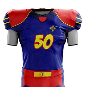 Ensembles d'uniformes de football américain pour hommes à manches courtes, respirants, à séchage rapide, de qualité supérieure, design personnalisé, 100 % polyester, toutes saisons - Product Image 3