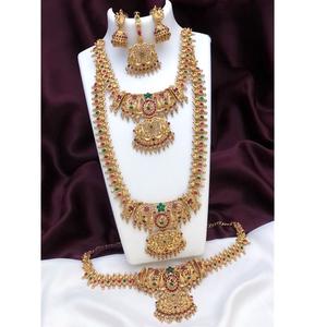 Temple Jewelry <b>Gold</b> Plated Lakshmi <b>Necklace</b> Set Antique Goddess Lakshmi <b>Coin</b> <b>Necklace</b> with Earrings for women - Product Image 1