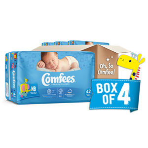 Comfees Baby Diapers Size New Born 42pcs (x4) Disposable Baby Diapers. Up to 10 Lbs - Product Image 2