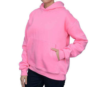 Womens Plain Pink <b>Pullover</b> Hoodie Sweatshirt OEM Custom Oversized Hooded <b>Jumper</b> for Wholesale Casual Winter Wear - Product Image 3