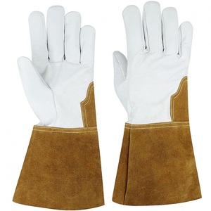 Meilleure vente Service OEM Gants de soudage en cuir de qualité supérieure Nouvelle arrivée Conception de résistance à la chaleur Gants de sécurité raisonnables - Product Image 6