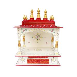 Temple indien en bois fabriqué à la main Pooja Item Home Decorative Wood Art - Product Image 2