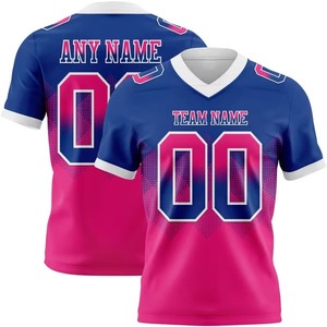 Maillot de football américain personnalisé haute performance, respirant, en maille, 100 % polyester, forme carrée, motif dégradé, pour l'entraînement - Product Image 5
