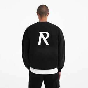 Sweat-shirt unisexe surdimensionné de luxe 380 g/m² en molleton français lourd, imprimé, brodé, logo personnalisé, sweat-shirts hip-hop, automne - Product Image 5