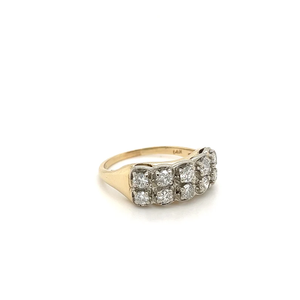 Anillo de diamante chapado en oro amarillo auténtico de 14 quilates sólido para mujer, joyería de moda de compromiso certificada IGI en Material de aleación - Product Image 2