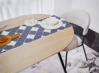 Mesa de Comedor de Madera Mindi Negra para Banquetes, Restaurantes, Hoteles, Villas, Resorts, Cafés, Mobiliario Comercial para Hostelería, Venta al Por Mayor