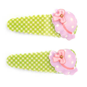 กิ๊บติดผมเด็กผู้หญิง 2 ชิ้น- สีเขียว - Product Image 1