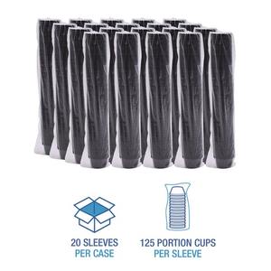 Vasos Desechables de Plástico PP Negros de 4 oz para Snacks, Bebidas, Leche y Chocolate - 2500/Caja - Product Image 4