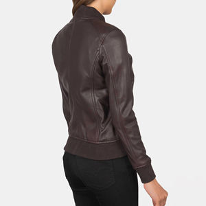 Venta al por mayor Chaquetas de las mujeres Ropa de moda Chaquetas de cuero genuino para las mujeres Venta caliente Chaquetas de cuero con estilo para las mujeres - Product Image 3