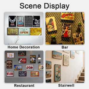 Letrero de Pared de Metal Personalizado con Diseño de Logotipo Impreso en 3D, Estilo Vintage Retro, Decoración de Pared para Bar, Hogar, Pub - Product Image 4