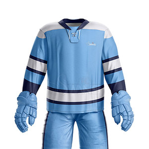 Uniforme de hockey sobre hielo de poliéster de alta calidad hecho en fábrica Técnica de impresión de diseño personalizado Precio bajo Ropa deportiva Nombre del equipo OEM - Product Image 5
