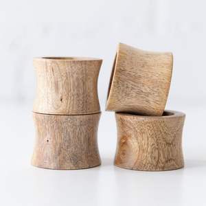 Decorative Wooden Napkin Rings Set for Festive Dining and <b>Special</b> Occasions For Elegant Table Decoration - Product Image 2