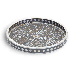 Plateau de service élégant en os incrusté avec taille personnalisable, fabriqué à partir d'os naturels, artisanat indien - Product Image 6