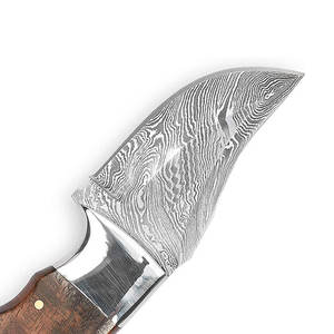Handmade Damascus Steel Skinner <b>Knife</b> Customizable <b>Bone</b> <b>Handle</b> Outdoor Camping Hunting OEM Supported DIY Serrated Edge 3-Year - Product Image 6