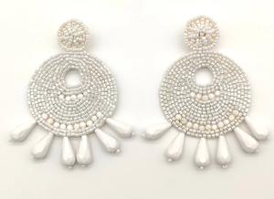 Pendientes de bandera india con estilo moderno para niñas y mujeres, cuentas de cristal Vintage de moda con gancho cristiano para fiestas - Product Image 5