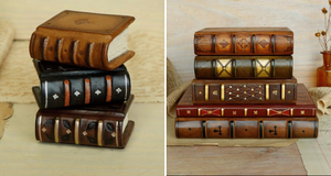 Journaux en cuir gaufré à la main en plusieurs couleurs avec papier Vintage Deckle Edge - Product Image 2