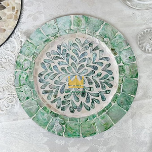 Vente en gros de napperon MOP Décoration Or Plaques Rondes napperon Table à manger napperon pour Table à manger - Product Image 3