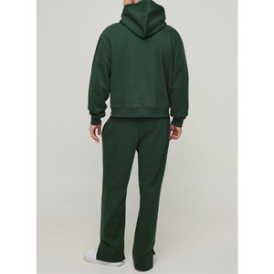 ชุดกีฬาลำลองสำหรับผู้ชายชุดวอร์ม2ชิ้นชุดวิ่งผ้าฝ้าย100% มีฮู้ดและกางเกงขายาวโลโก้ออกแบบได้ตามต้องการ - Product Image 5