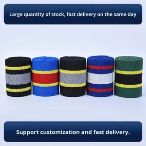 Bracelet élastique personnalisé pour le sport, la remise en forme, la musculation, bande de compression 8 cm, haute élasticité, modèle HE-WW-84, Pakistan - Product Image 6