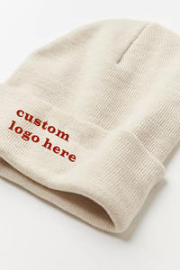 Vente en gros de bonnets personnalisés, créez votre propre Logo brodé, chapeau tricoté d'hiver fabriqué en inde - Product Image 5