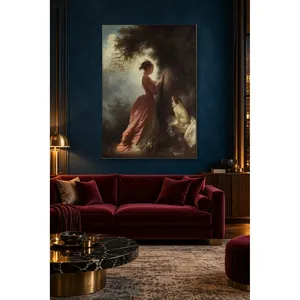 Fida Fragonard, fille sculptant son nom dans un arbre, impression sur toile - Product Image 5