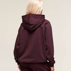 Venta caliente Cherry Purple Drop Shoulder Oversized Zipper Up Sudadera con capucha para mujer Sudaderas con capucha en blanco antiarrugas y transpirables para mujer - Product Image 1