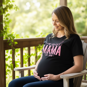 Girl Mama Est. Nouveau T-shirt 2026 pour futures mamans et jeunes mamans, révélation de la grossesse, T-shirt pour future maman - Product Image 3
