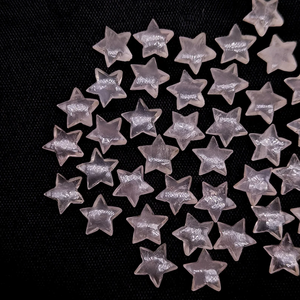 Piedra preciosa en forma de estrella tallada a mano suave de cuarzo rosa Natural para joyería 10mm tallado de cuarzo rosa cuentas de piedras preciosas sueltas al por mayor - Product Image 2