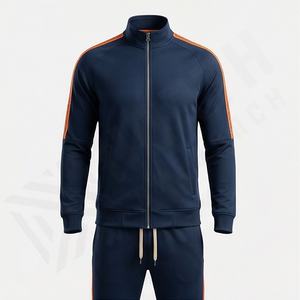 Ensemble de survêtement technique en molleton pour homme, coupe ajustée, deux pièces, sweat à capuche et pantalon de jogging, confortable, respirant, vêtements de sport, tenue de sport pour la salle de sport - Product Image 1
